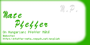 mate pfeffer business card