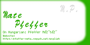 mate pfeffer business card